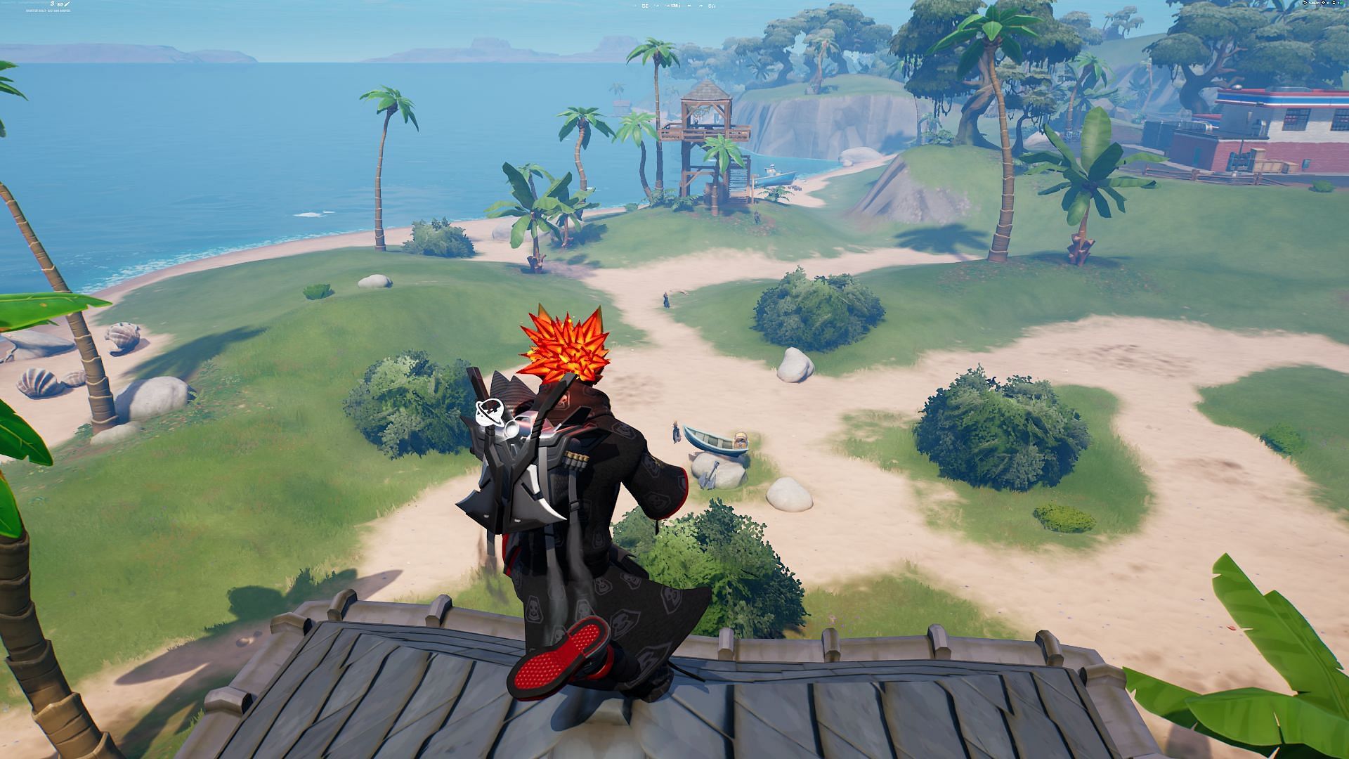 Don't give away your location by pre-firing at an enemy (Image via Epic Games/Fortnite)